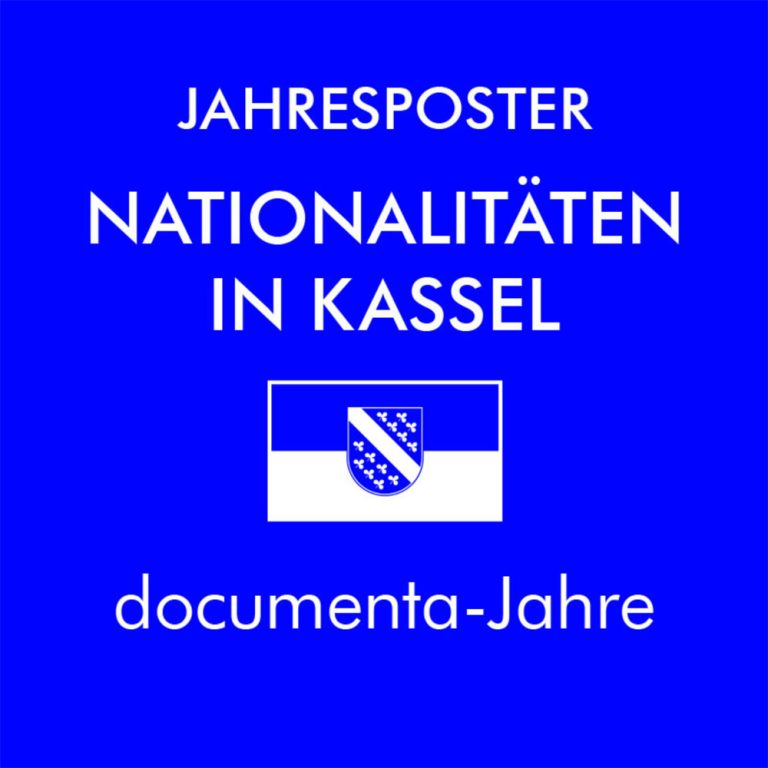 Jahresposter Nationalitäten in Kassel - documenta-Jahre